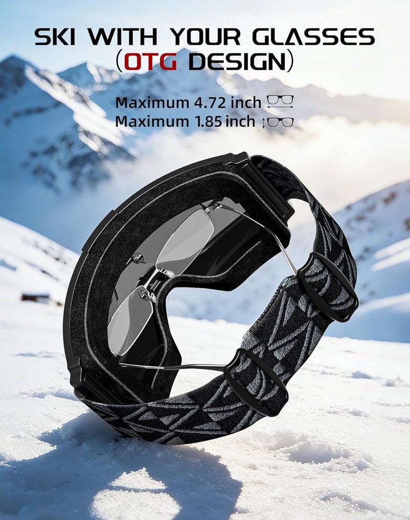 Innerking OTG Ski Goggles SGS Approved, Over Glasses Snow Snowboarding Winter Goggles Anti Fog for Adult, Youth, Men Women - Image 4